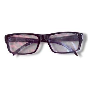 Eye glasses black frames with red stripe on side 540697 +1.75